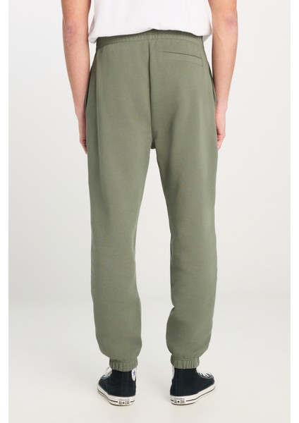 %100 Pamuk Regular Fit Normal Kesim Ribanalı Paça Haki Jogger Pantolon