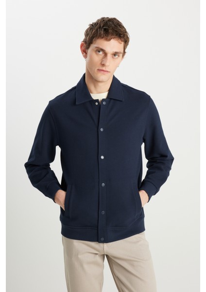 Regular Fit Normal Kesim Lacivert Gömlek