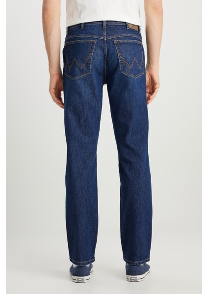 Texas Straight Fit Düz Kesim Normal Bel Pamuklu Esnek Mavi Jean Denim Pantolon