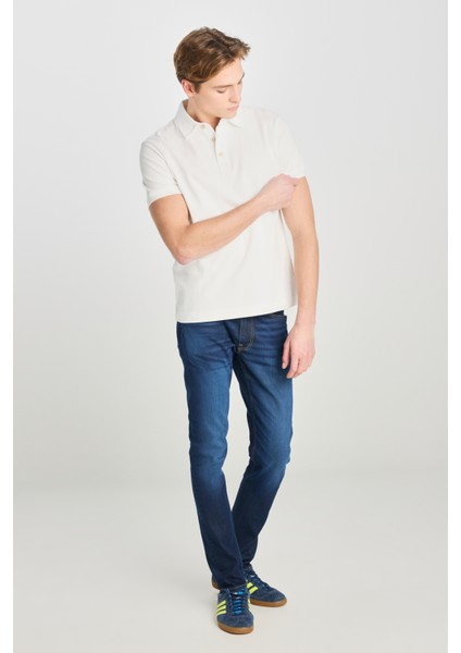 %100 Pamuk Regular Fit Normal Kesim Ekru Polo Yaka Tişört modelleri