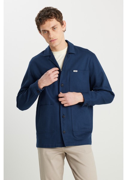 %100 Pamuk Regular Fit Normal Kesim Cep Detaylı Lacivert Ceket fiyatları