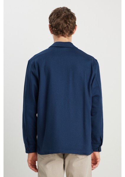 %100 Pamuk Regular Fit Normal Kesim Cep Detaylı Lacivert Ceket indirimleri