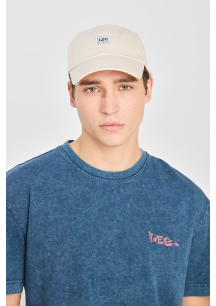 %100 Pamuk Relaxed Fit Geniş Kesim Bisiklet Yaka Baskılı Mavi Tişört fırsatları