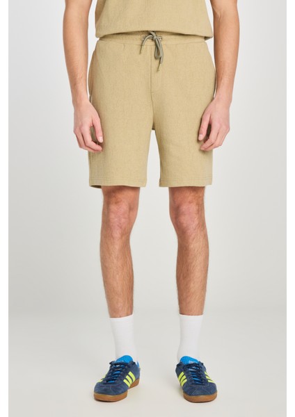 Relaxed Fit Geniş Kesim Normal Bel Pamuklu Açık Yeşil Sweatşort modelleri