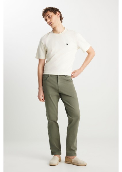 Texas Slim Fit Dar Kesim Normal Bel Haki Esnek Pantolon fiyatları