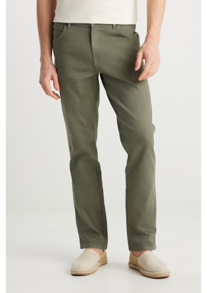 Texas Slim Fit Dar Kesim Normal Bel Haki Esnek Pantolon modelleri