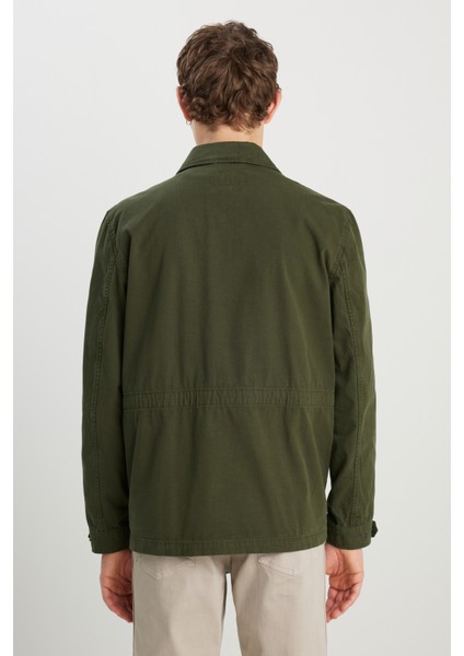 Regular Fit Normal Kesim %100 Pamuk Haki Military Ceket