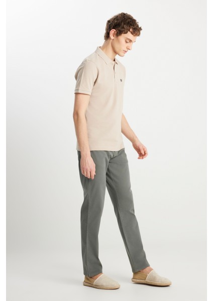 Texas Straight Fit Düz Kesim Normal Bel Pamuklu Esnek Yeşil Pantolon fiyatları