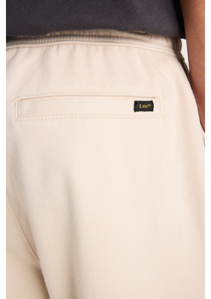 Regular Fit Normal Kesim Ribanalı Paça Taş Rengi Jogger Pantolon