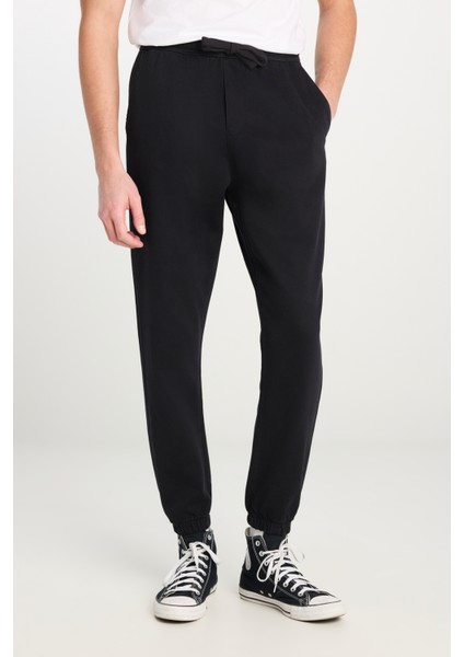 Regular Fit Normal Kesim Ribanalı Paça Antrasit Jogger Pantolon modelleri