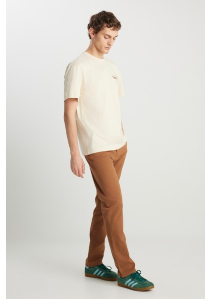 Slim Fit Dar Kesim Normal Bel Darpaça Bordo Chino Pantolon fiyatları