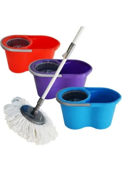 Çok Renkli Mikrofiber Temizlik Seti, Döner Başlıklı, Pratik ve Hızlı Temizlik Seti