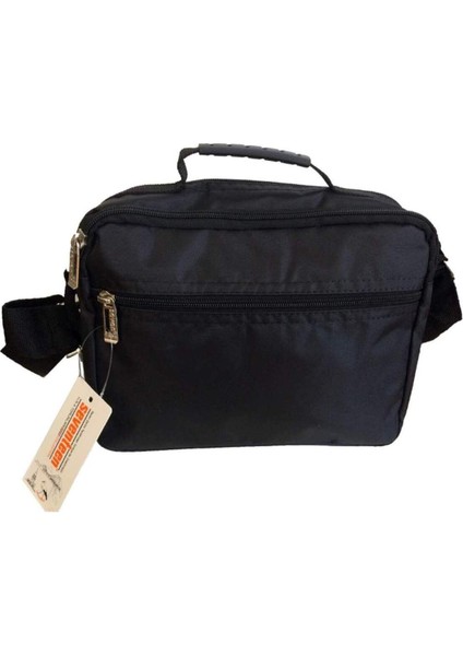 Şık Siyah Çok Gözlü Modern El Çantası, Kullanışlı ve Zarif Tasarım fırsatları