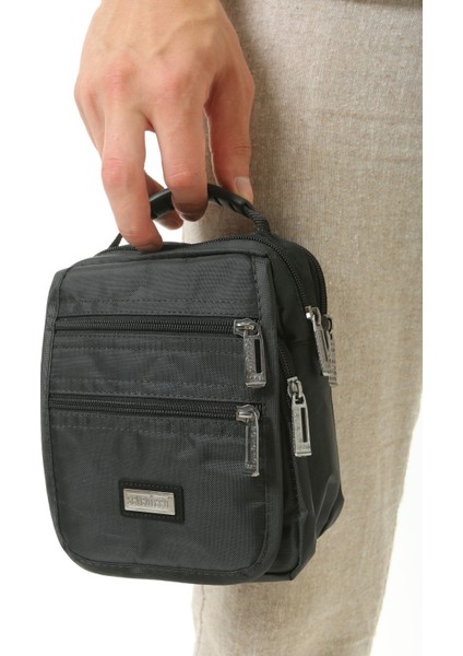 Çok Gözlü Erkek Çanta, Çapraz ve Omuz Askılı, Siyah, Şık ve Pratik Tasarım modelleri