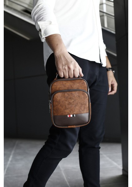 Şık kahverengi deri el ve omuz çanta ile mekanizmalı kartlık seti fiyatları