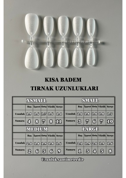 100 Adet LARGE Beden BADEM KISA Takma Tırnak Seti. Özel Kutuda ve Yapıştırıcı Hediyeli fırsatları