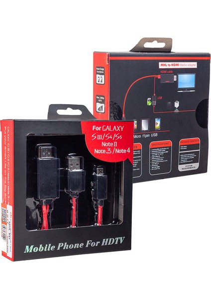 Hpy Y Hc-18 Mhl Kit Hpy Y S5 Hpy Y Mı Tv Bağlantı Kablosu