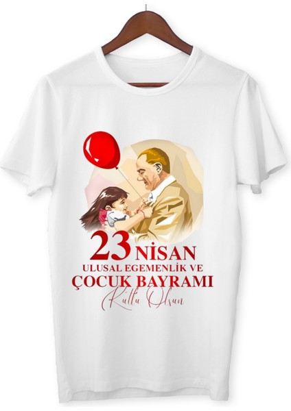 23 Nisan Atatürk Baskılı Tişört Çocuk Yetişkint-Shirt