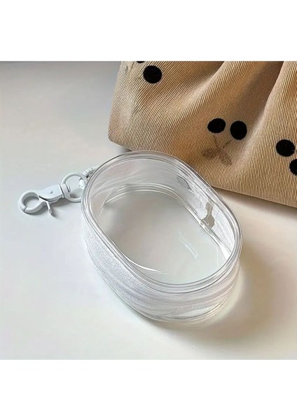 Şeffaf Çok Amaçlı Fermuarlı Mini Saklama Çantası, Tekstil, Turuncu, Hafif ve Pratik modelleri