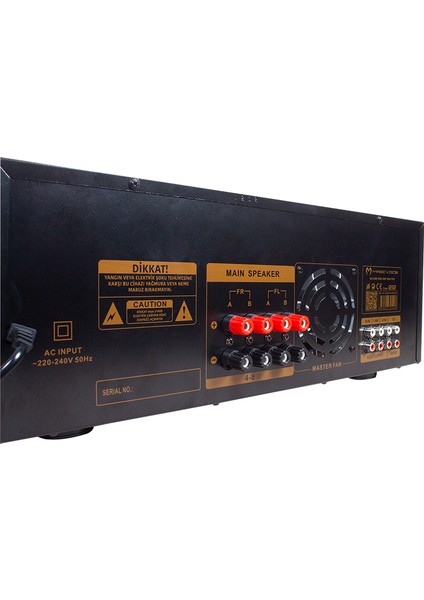 Hpy Y MV-1232 2*80W Usb/sd Bt Uk-Balans 4 Mik Giriş-4 Hop Çıkışlı Stereo Küp Mixer Trafosuz Anfi