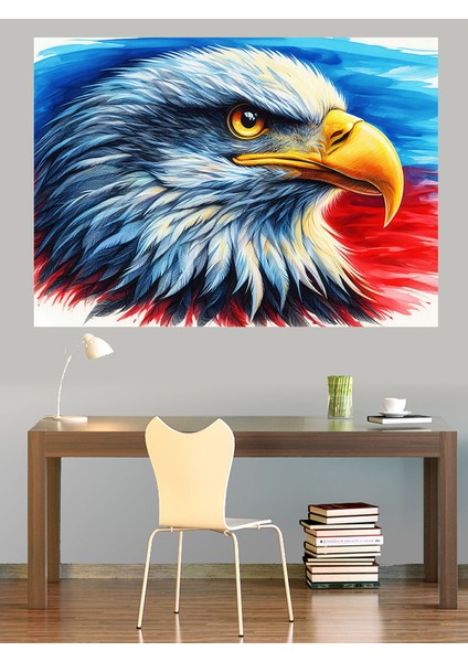 Kartalın Keskin Bakışı Dekoratif Kanvas - Mdf Ahşap Tablo fiyatları