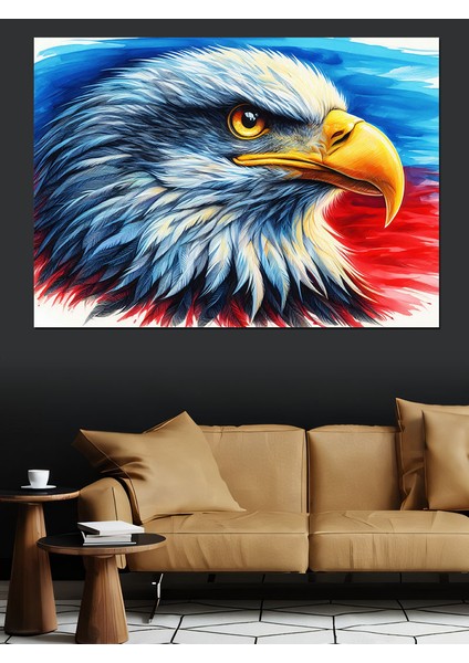 Kartalın Keskin Bakışı Dekoratif Kanvas - Mdf Ahşap Tablo fırsatları