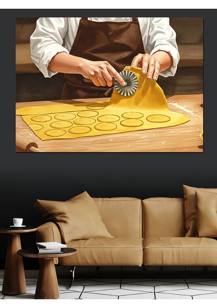 El Yapımı Makarnalar Dekoratif Kanvas - Mdf Ahşap Tablo fiyatları