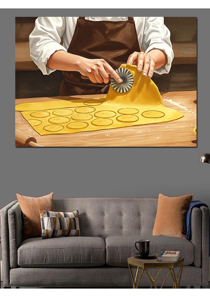 El Yapımı Makarnalar Dekoratif Kanvas - Mdf Ahşap Tablo fırsatları