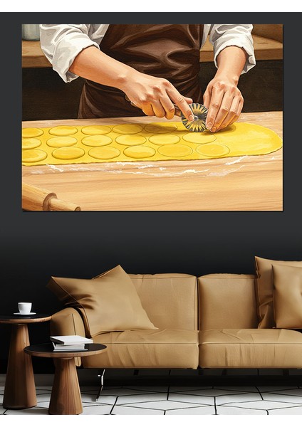 El Yapımı Makarnalar Dekoratif Kanvas - Mdf Ahşap Tablo fiyatları