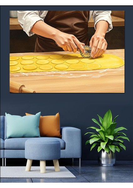 El Yapımı Makarnalar Dekoratif Kanvas - Mdf Ahşap Tablo modelleri