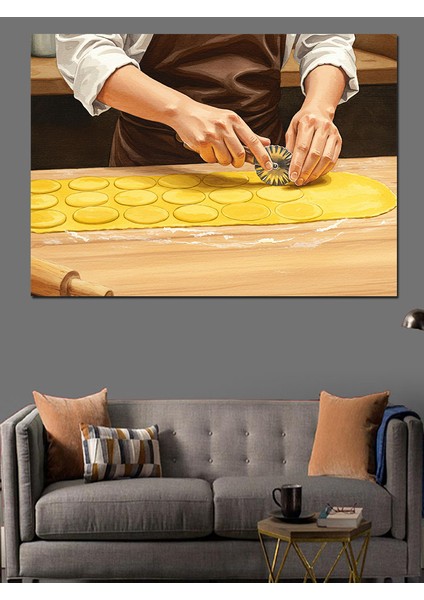 El Yapımı Makarnalar Dekoratif Kanvas - Mdf Ahşap Tablo fırsatları