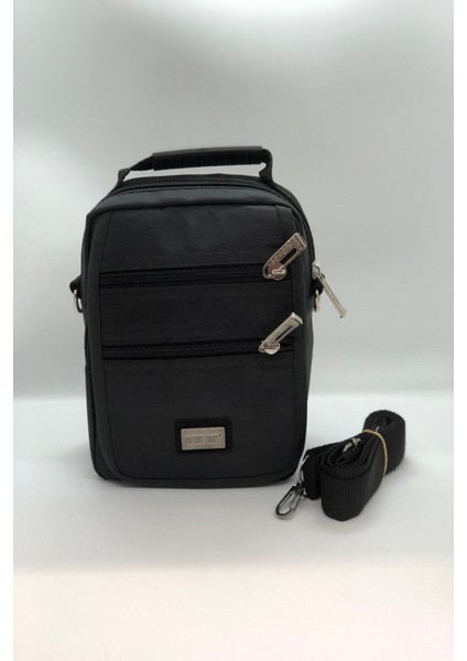 Erkek Siyah Omuz Çantası, şık ve kullanışlı tasarım, günlük ve şık kullanım için ideal