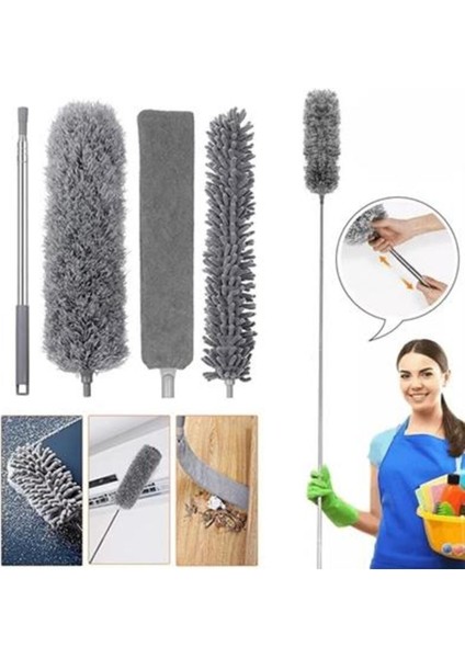 Uzayan Teleskopik Mop Seti, Dar ve Zor Temizlik Alanları İçin Esnek Aparatlar
