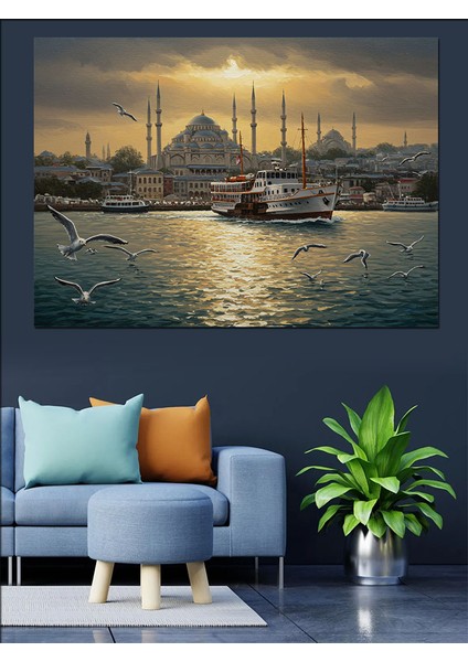Istanbul Boğazı ve Camii Dekoratif Kanvas - Mdf Ahşap Tablo modelleri