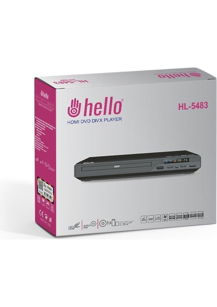 Hpy HL-5483 Usb-Hpy Y Mı Dvd/dıvx Kumandalı Hpy Y DVD Player