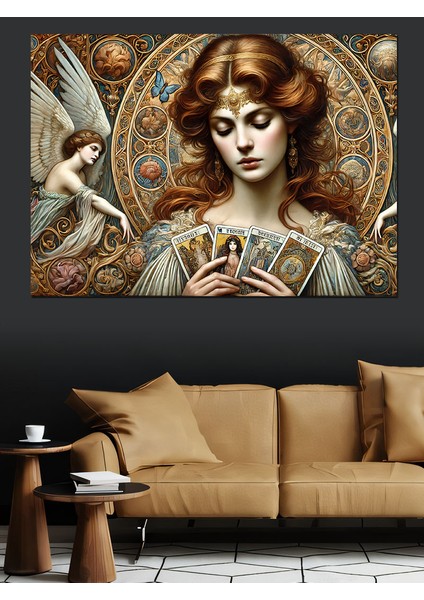 Melek ve Tarot Dekoratif Kanvas - Mdf Ahşap Tablo fiyatları