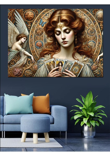 Melek ve Tarot Dekoratif Kanvas - Mdf Ahşap Tablo modelleri