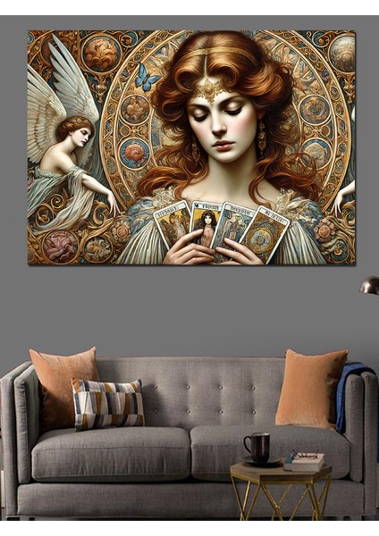 Melek ve Tarot Dekoratif Kanvas - Mdf Ahşap Tablo fırsatları
