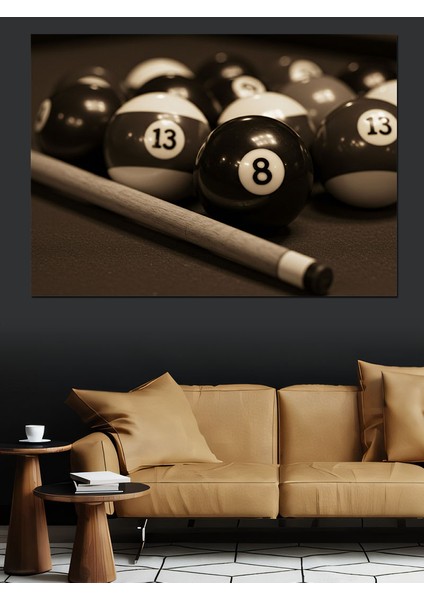 Bilardo Topları ve Iska Dekoratif Kanvas - Mdf Ahşap Tablo fırsatları