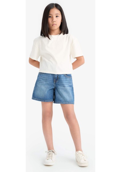 Kız Çocuk Jean Şort E0110A825SM