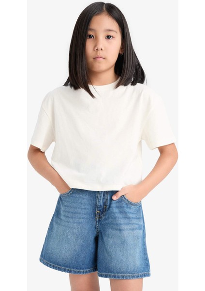 Kız Çocuk Jean Şort E0110A825SM