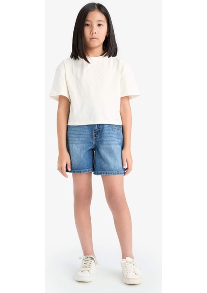 Kız Çocuk Jean Şort E0110A825SM