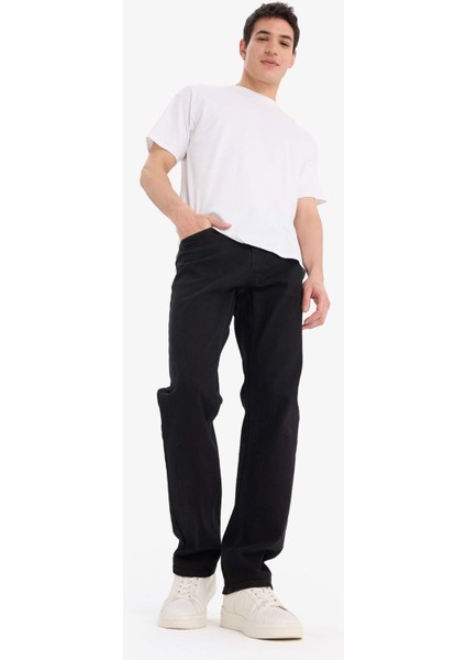 Sergio Regular Fit Normal Kalıp Normal Bel Boru Paça Siyah Jean Pantolon E1933AX25SP modelleri