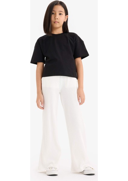 Kız Çocuk Beli Lastikli Fitilli Wide LegGeniş Paça Pantolon E1836A825SM fiyatları