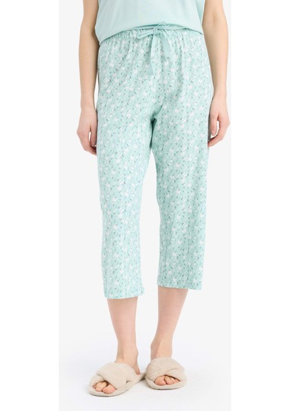 Pijama Takımı Kısa Kollu Üst Esnek Belli Kapri Altı-Fall in Love E0263AX25SP