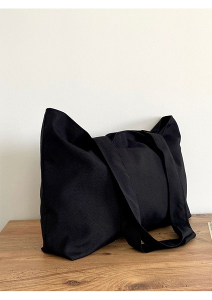 Siyah Kanvas Çanta, Su Geçirmez Kumaş, El, Kol ve Omuz Taşıma Rahatlığı modelleri