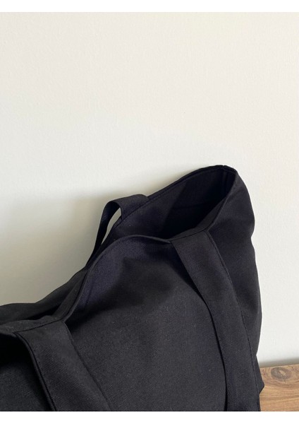 Siyah Kanvas Çanta, Su Geçirmez Kumaş, El, Kol ve Omuz Taşıma Rahatlığı indirimleri