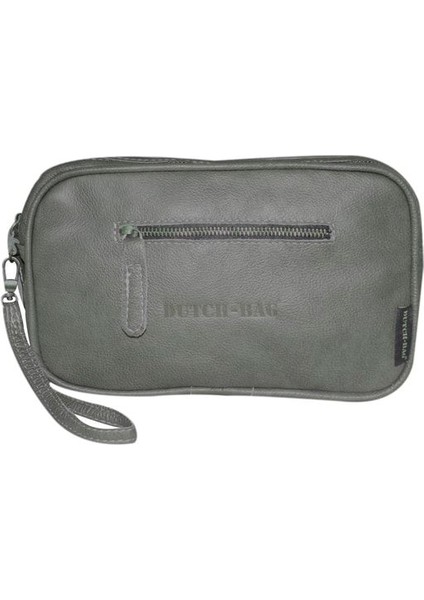 Zeytuni Yeşil Unisex El Çantası, Hakiki Deri, Orta Boy, Şık ve Özel Tasarım