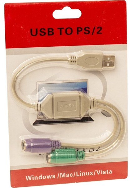 Hpy Y PM-2505 USB To Ps2 Avye/mouse Çevirici