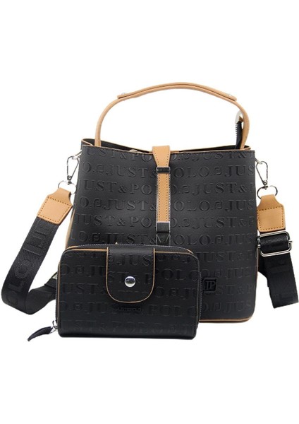 Kilit Detaylı Kadın Kartlık ve Omuz Çanta Kombini MDS4002-1005 fiyatları